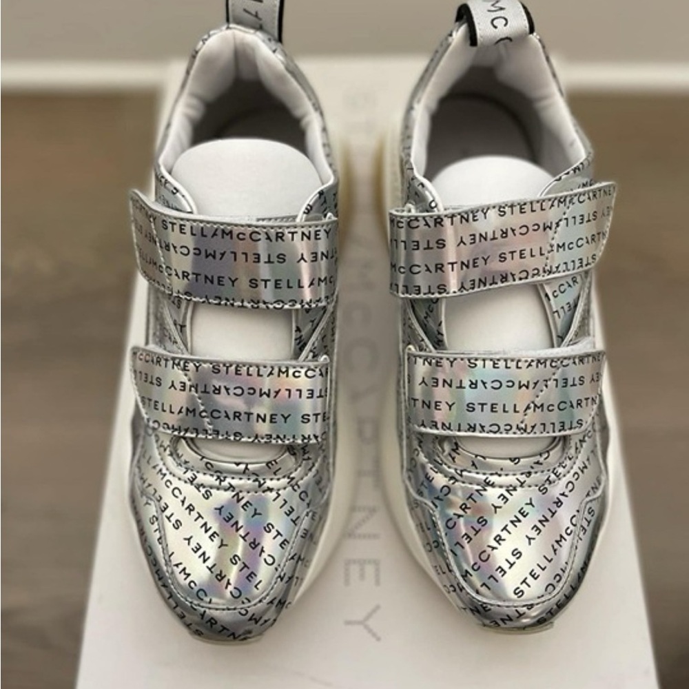 Stella McCartney Silver Monogram Eclypse Sneakers Italy EUR 38 US 8M